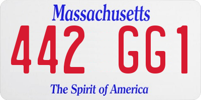MA license plate 442GG1