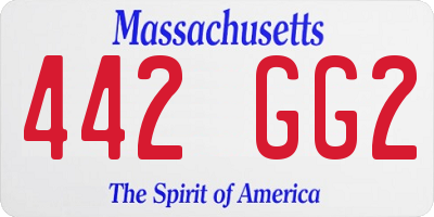 MA license plate 442GG2