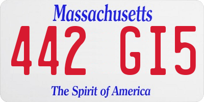 MA license plate 442GI5