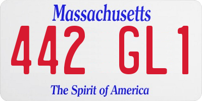 MA license plate 442GL1