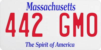 MA license plate 442GM0
