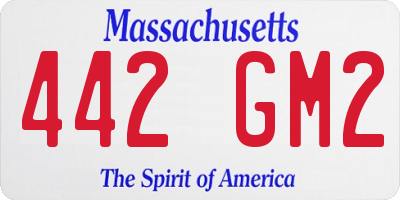MA license plate 442GM2