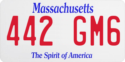 MA license plate 442GM6