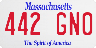 MA license plate 442GN0