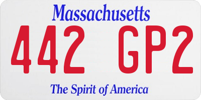MA license plate 442GP2