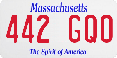 MA license plate 442GQ0