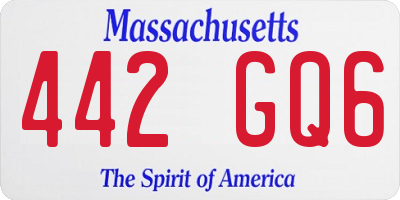 MA license plate 442GQ6