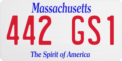 MA license plate 442GS1