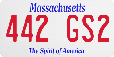MA license plate 442GS2