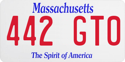 MA license plate 442GT0