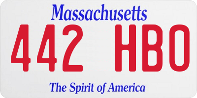 MA license plate 442HB0