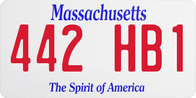 MA license plate 442HB1