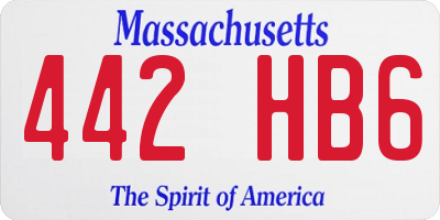 MA license plate 442HB6