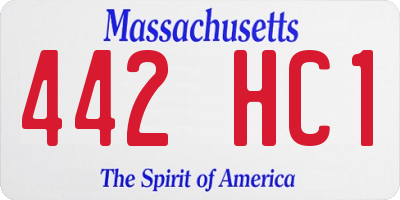 MA license plate 442HC1