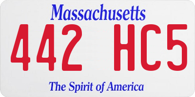 MA license plate 442HC5
