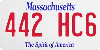 MA license plate 442HC6