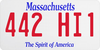 MA license plate 442HI1