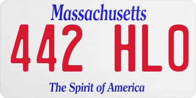 MA license plate 442HL0