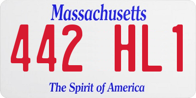 MA license plate 442HL1