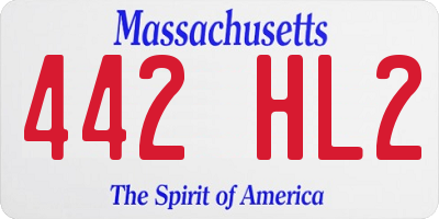 MA license plate 442HL2