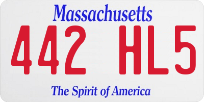 MA license plate 442HL5