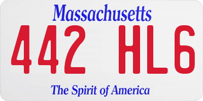 MA license plate 442HL6