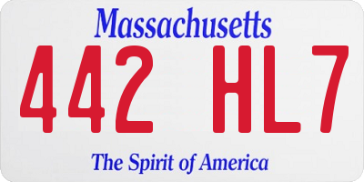 MA license plate 442HL7