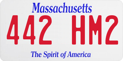 MA license plate 442HM2
