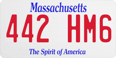 MA license plate 442HM6