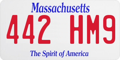 MA license plate 442HM9