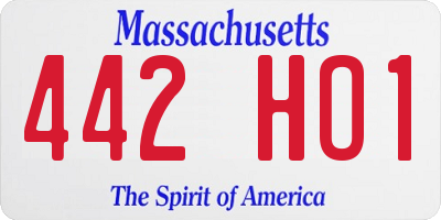 MA license plate 442HO1