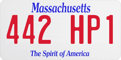 MA license plate 442HP1