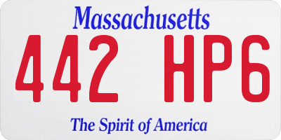 MA license plate 442HP6