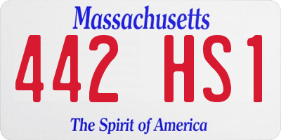 MA license plate 442HS1