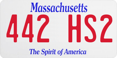 MA license plate 442HS2