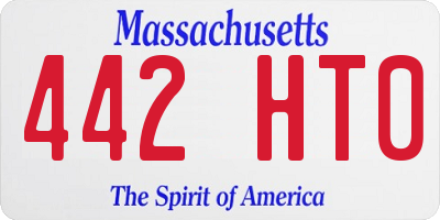 MA license plate 442HT0
