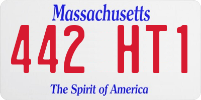 MA license plate 442HT1