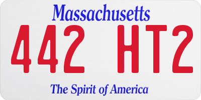 MA license plate 442HT2