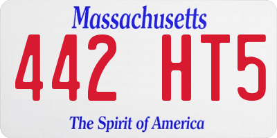 MA license plate 442HT5