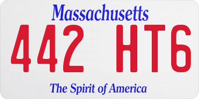 MA license plate 442HT6