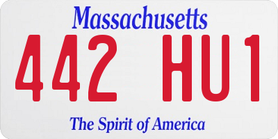 MA license plate 442HU1