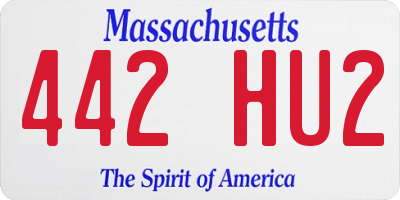 MA license plate 442HU2