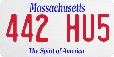 MA license plate 442HU5