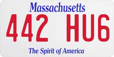 MA license plate 442HU6