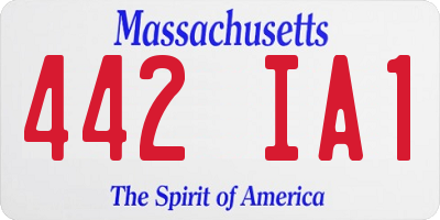 MA license plate 442IA1
