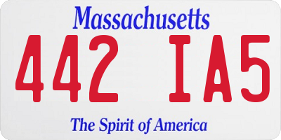 MA license plate 442IA5