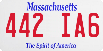 MA license plate 442IA6