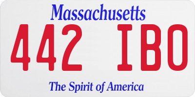 MA license plate 442IB0