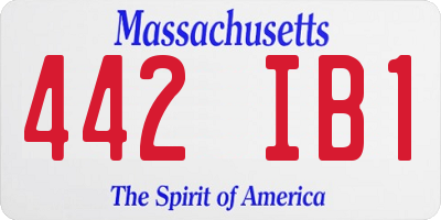 MA license plate 442IB1