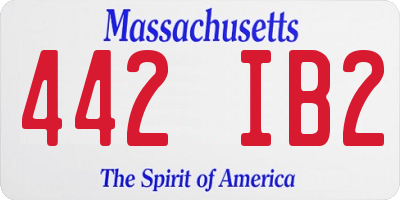 MA license plate 442IB2
